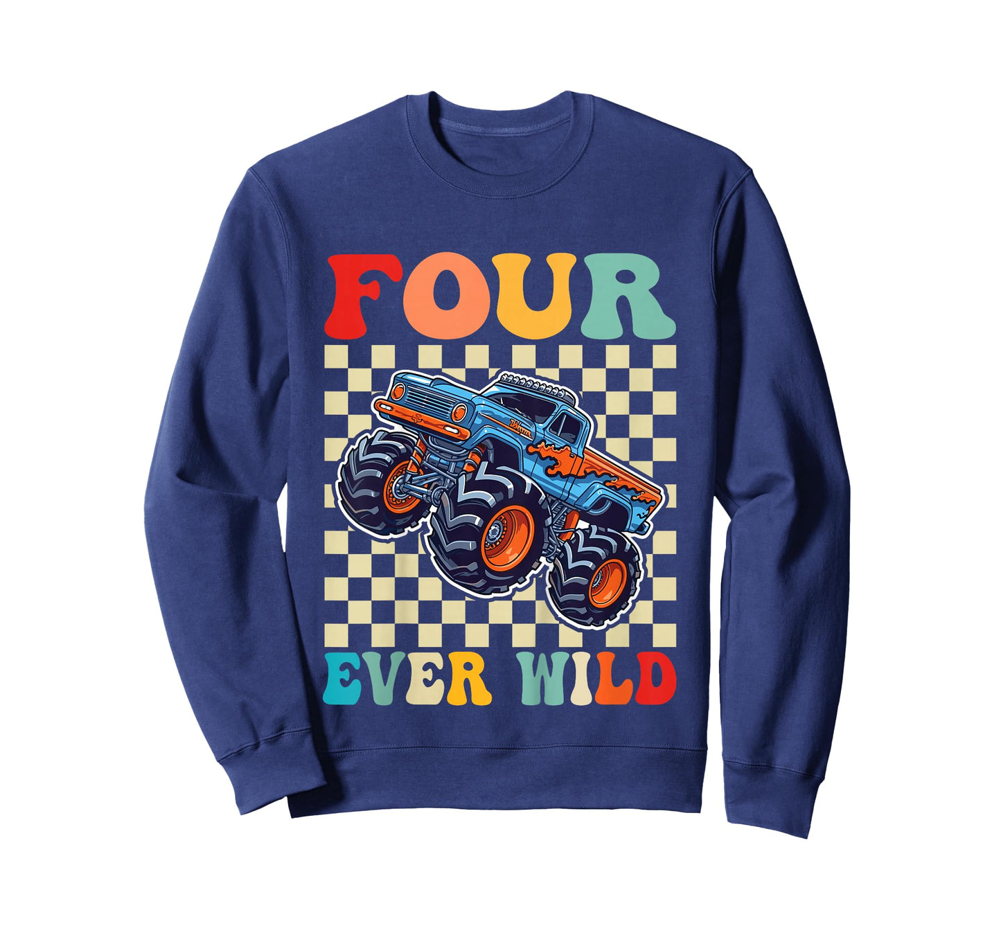 4th Birthday Monster Truck 4 Year Old Boys 4th Party T-Shirt