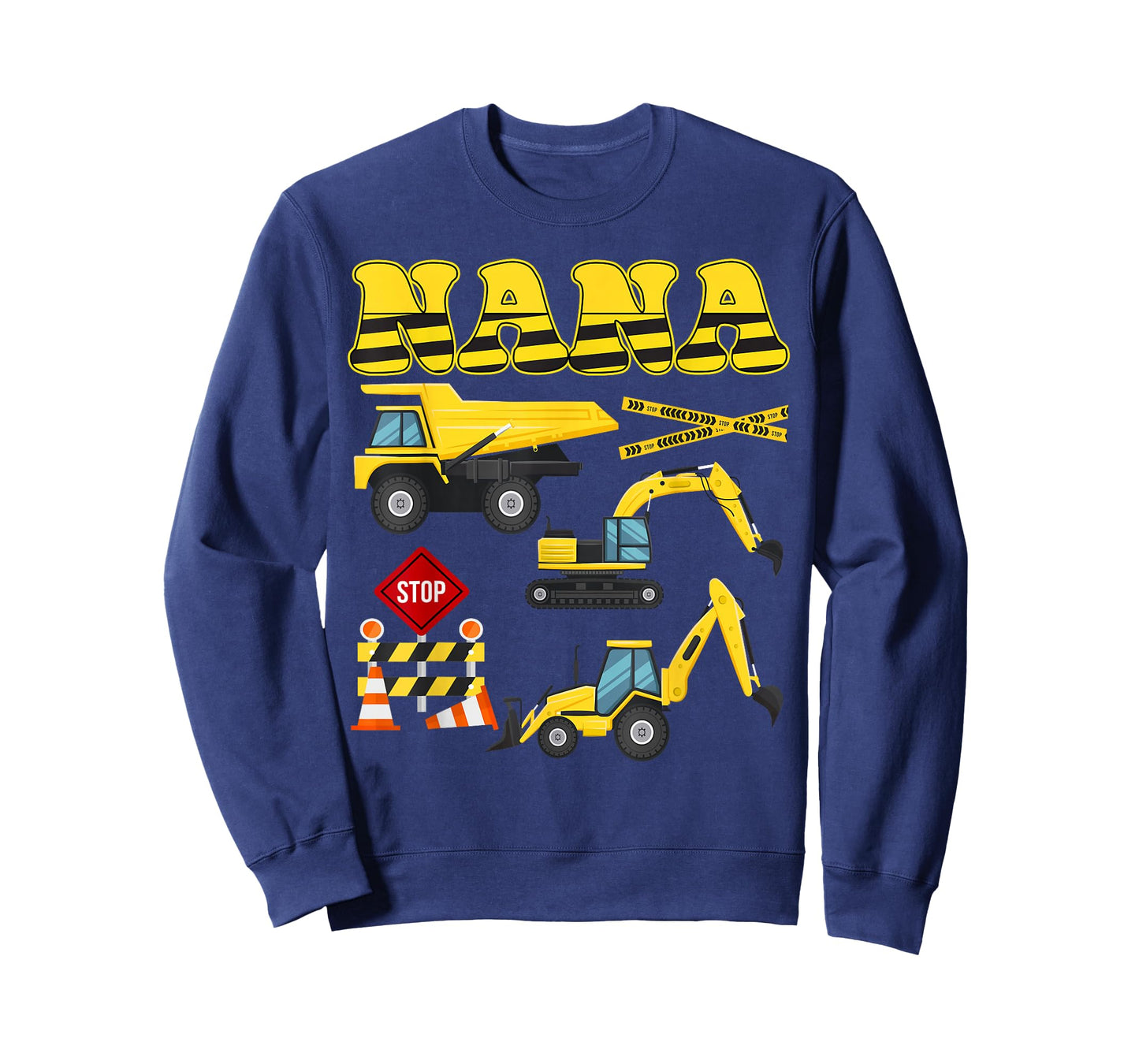 Nana Construction Excavator Kids Matching Family Party T-Shirt
