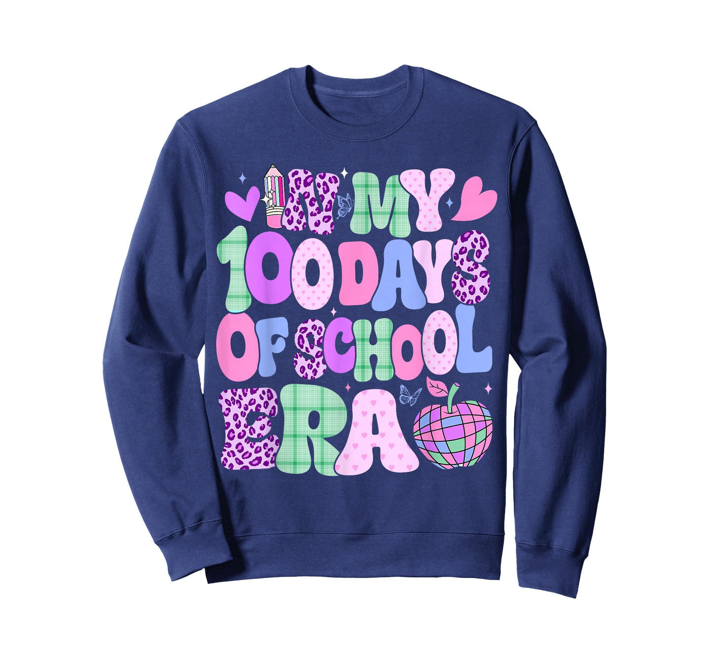 in My 100 Days of School Era Groovy 100th Day of School 2025 T-Shirt