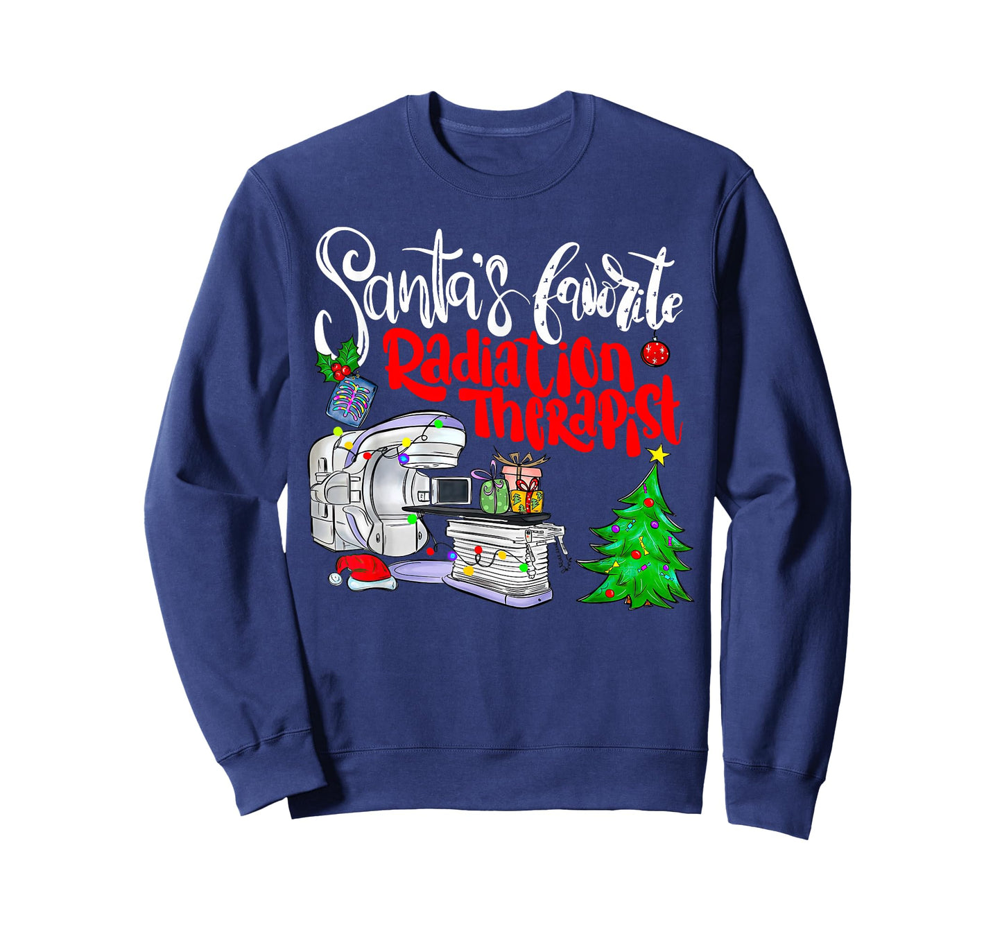 Santa’s Favorite Radiation Therapist Radiology Christmas ONC T-Shirt