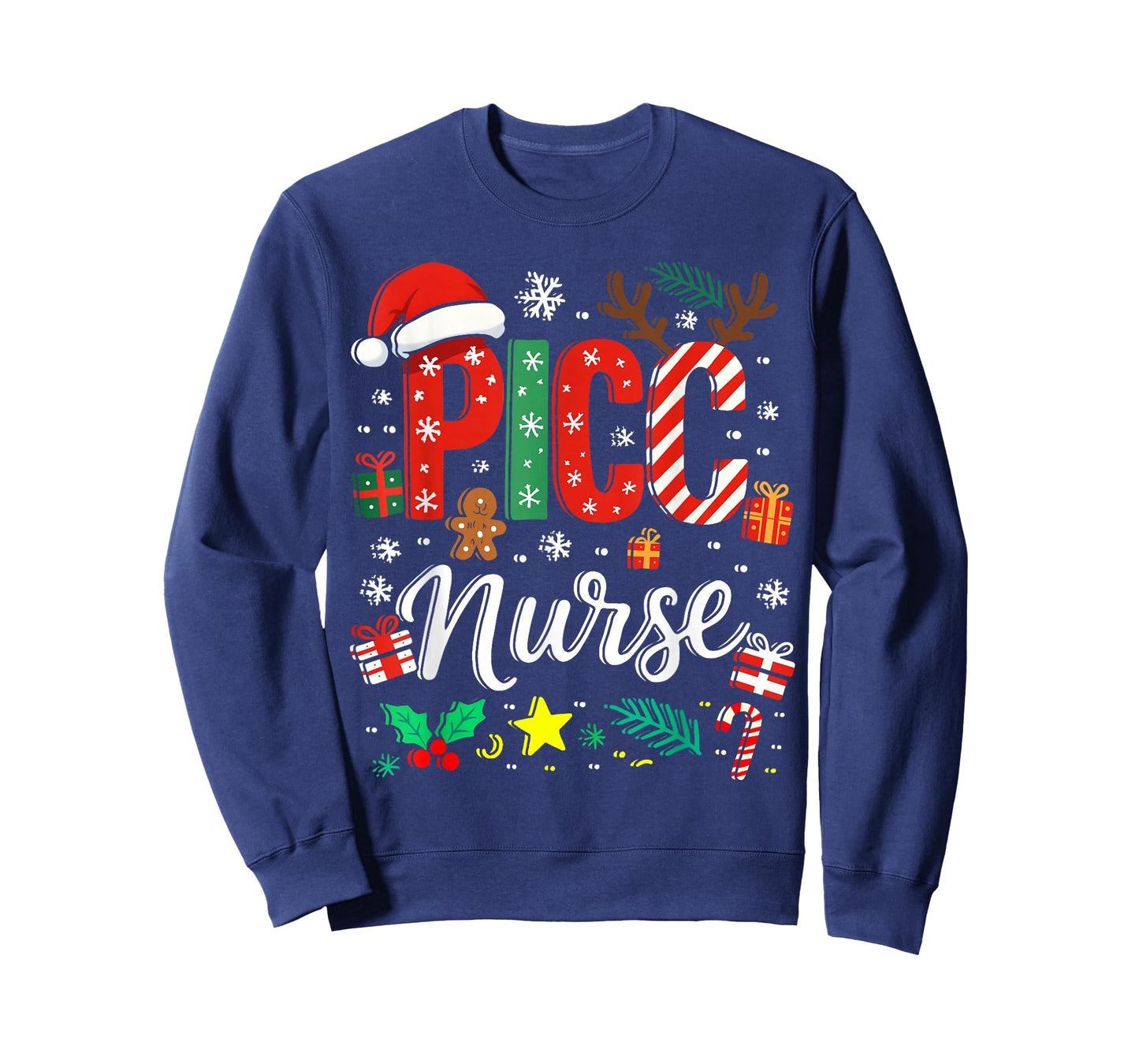 PICC Nurse Christmas Nursing Practitioner Funny Crew Teams T-Shirt