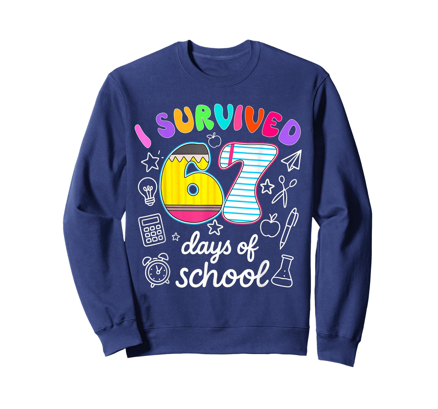 I Survived 67 Days of School Funny Meme Teacher Student T-Shirt