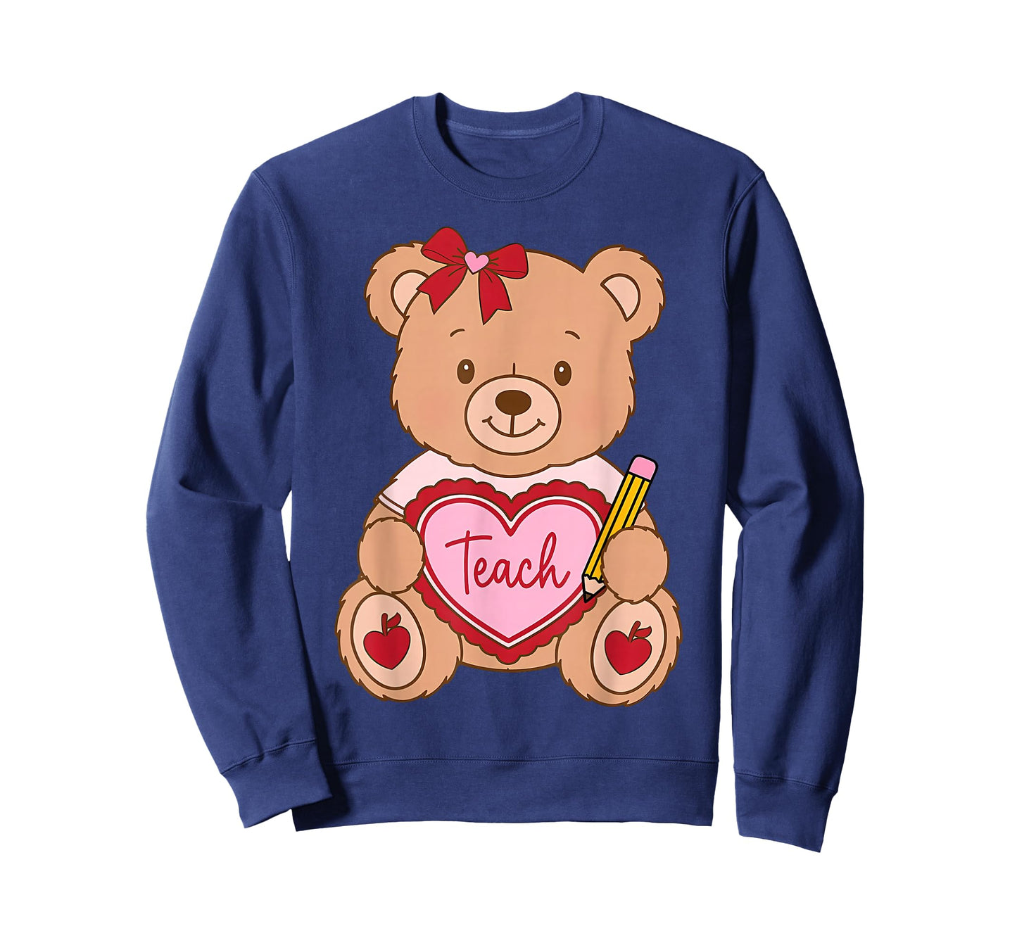 Teacher Bear Valentine Tech Valentines Day Girl Boy Teen Kid T-Shirt