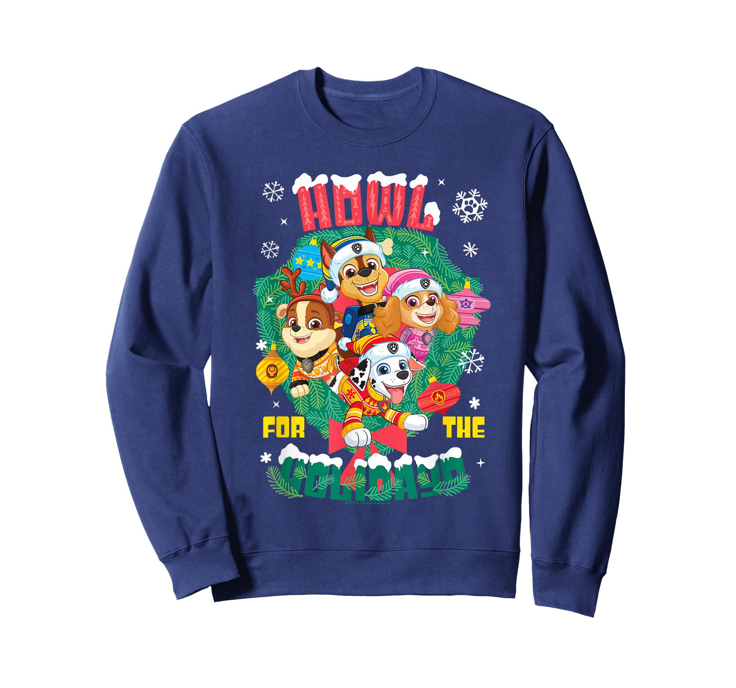 PAW Patrol Howl for The Holidays Christmas Wreath T-Shirt