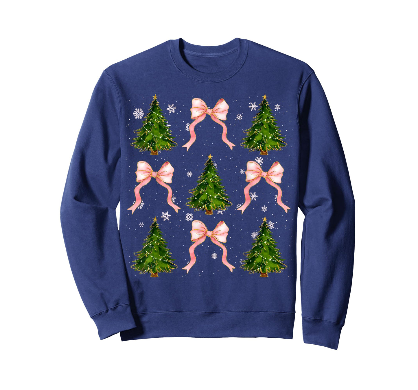 Coquette Bow Christmas Tree Xmas Holiday for Women Girl T-Shirt