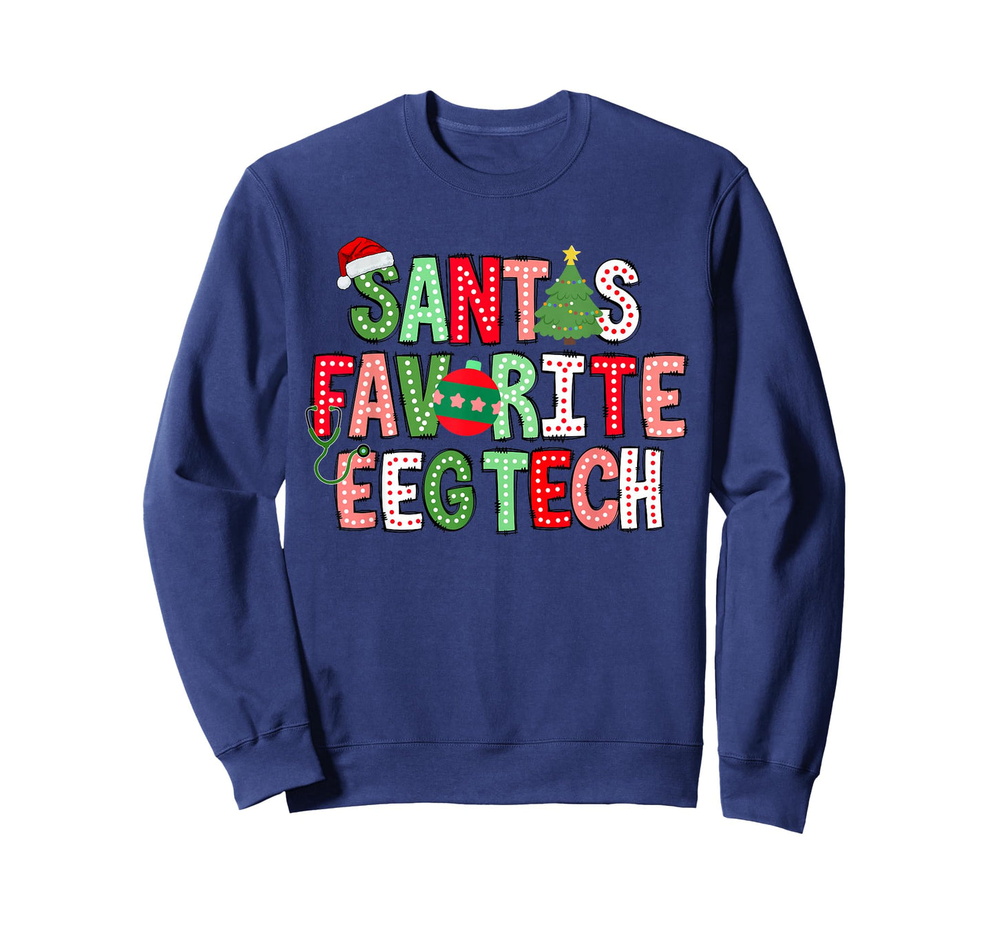 Santa Favorite EEG Tech Christmas Electroencephalography T-Shirt