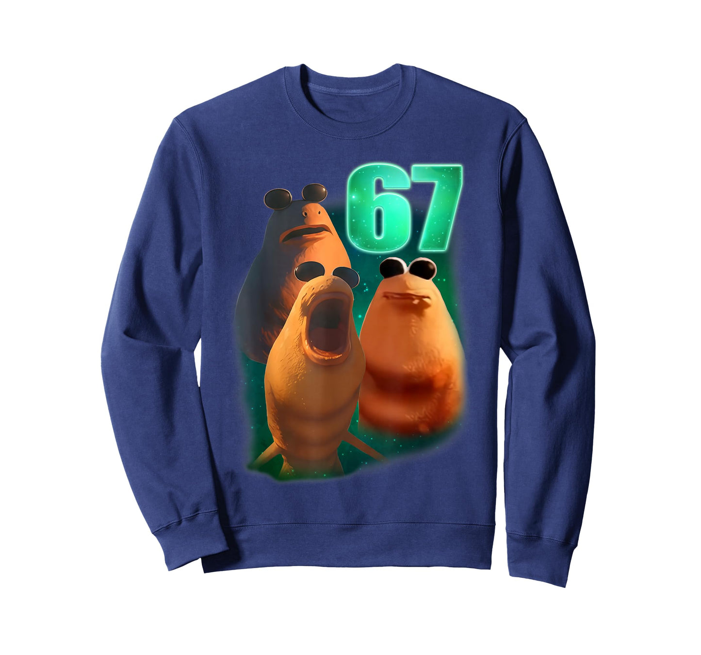 67 Meme Marcus The Worm Howling at The Moon 67 6 7 Brainrot T-Shirt