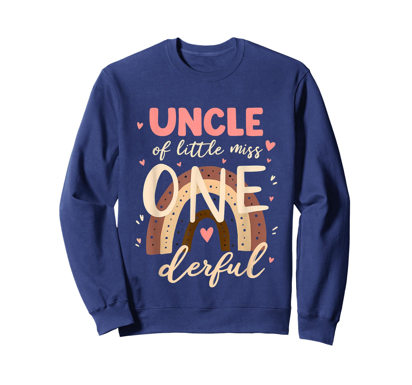 1st Birthday Rainbow Uncle of Lil Miss One-Derful T-Shirt