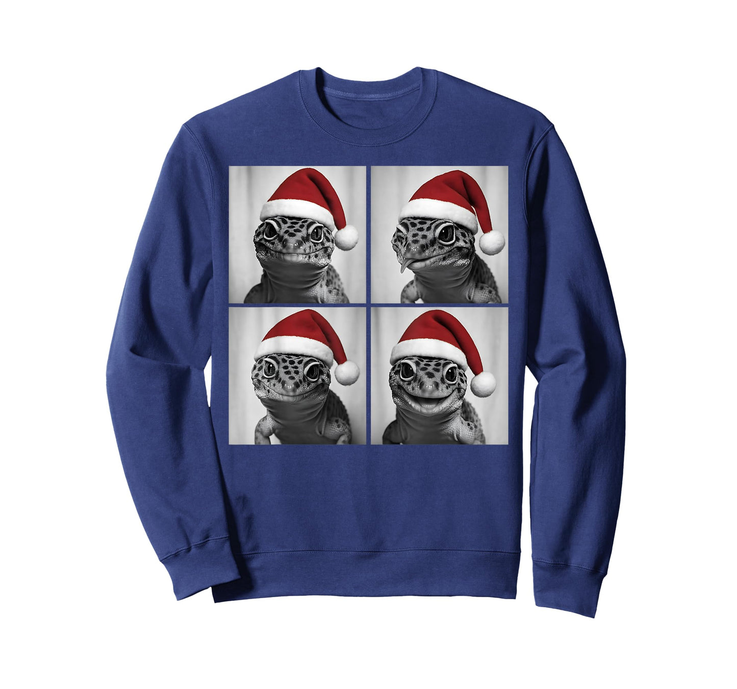 Funny Christmas Leopard Gecko Santa Photo Booth T-Shirt