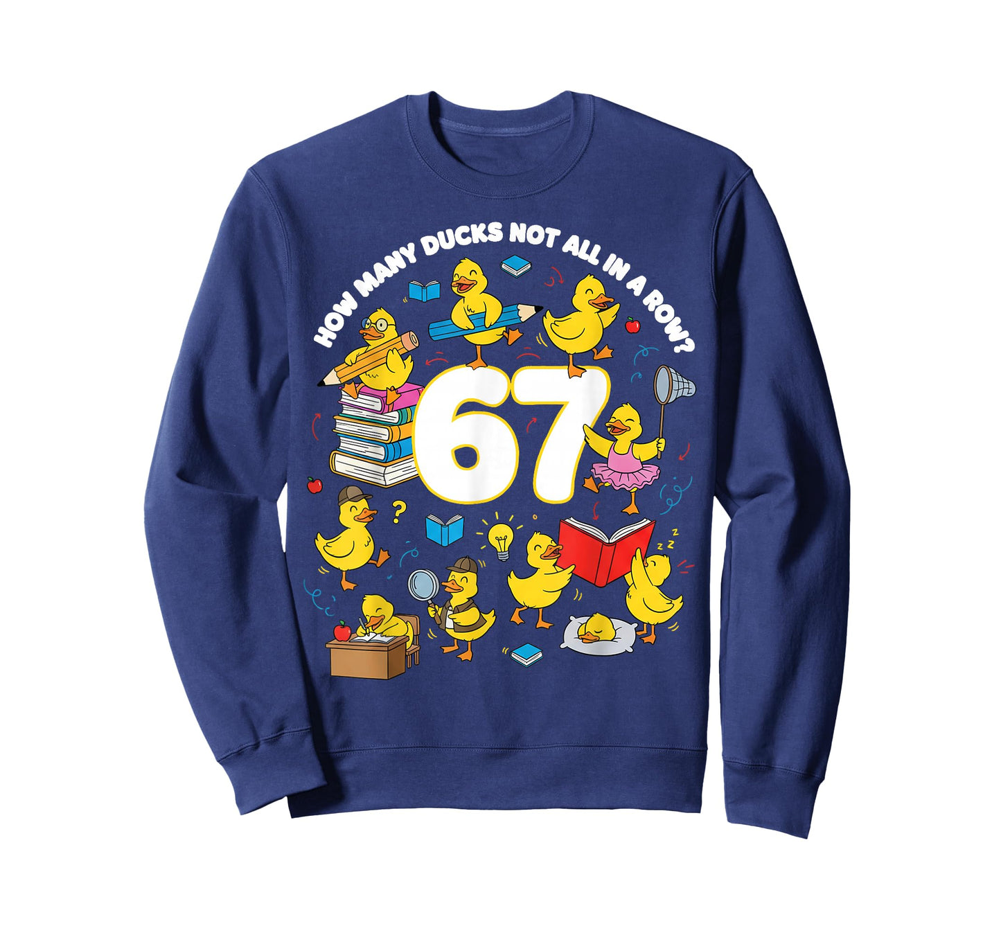 Teacher Six Seven Meme 67 Funny Teacher Duck in A Row T-Shirt