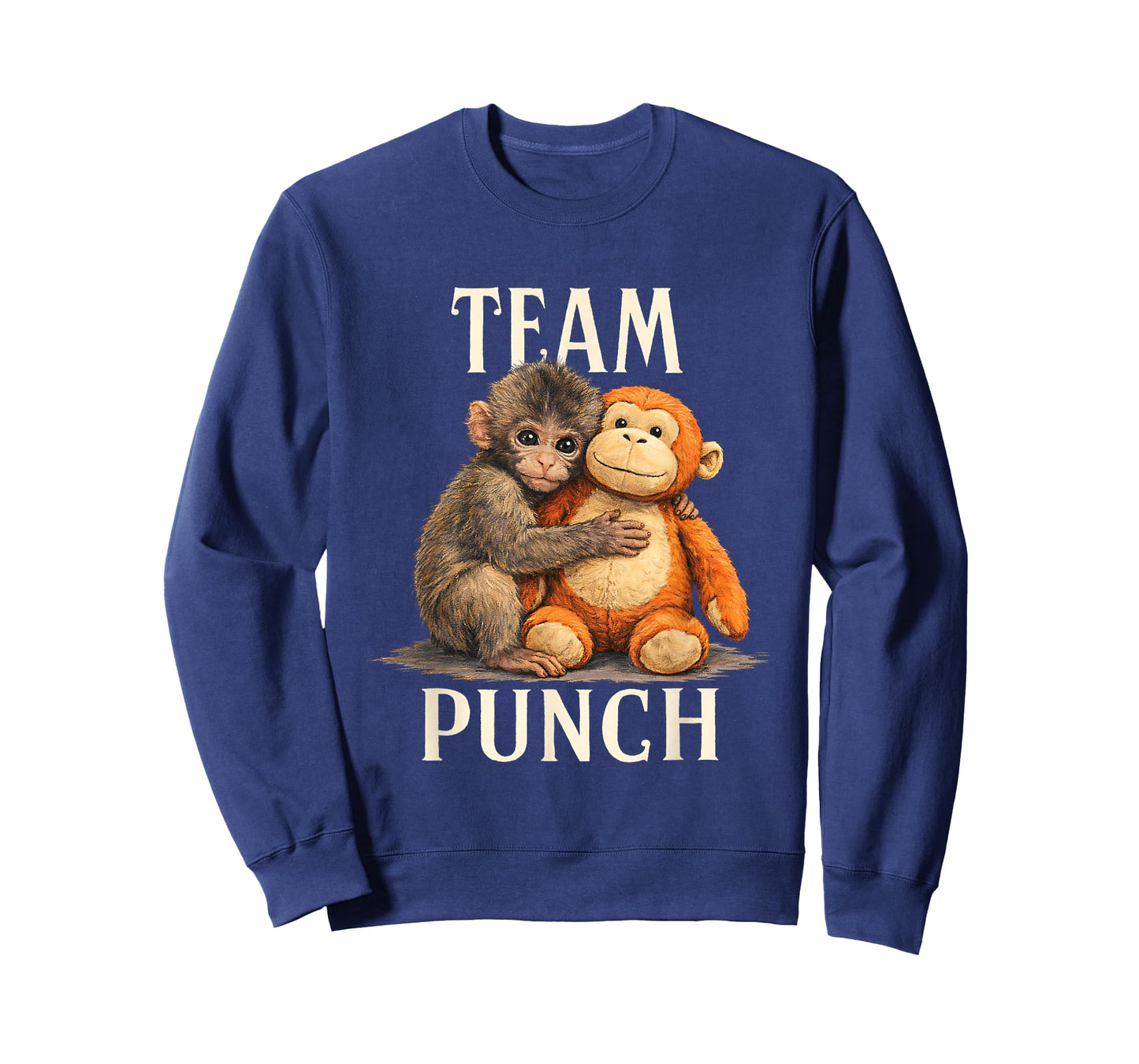 Team Punch Cute Monkey and Bear Design T-Shirt