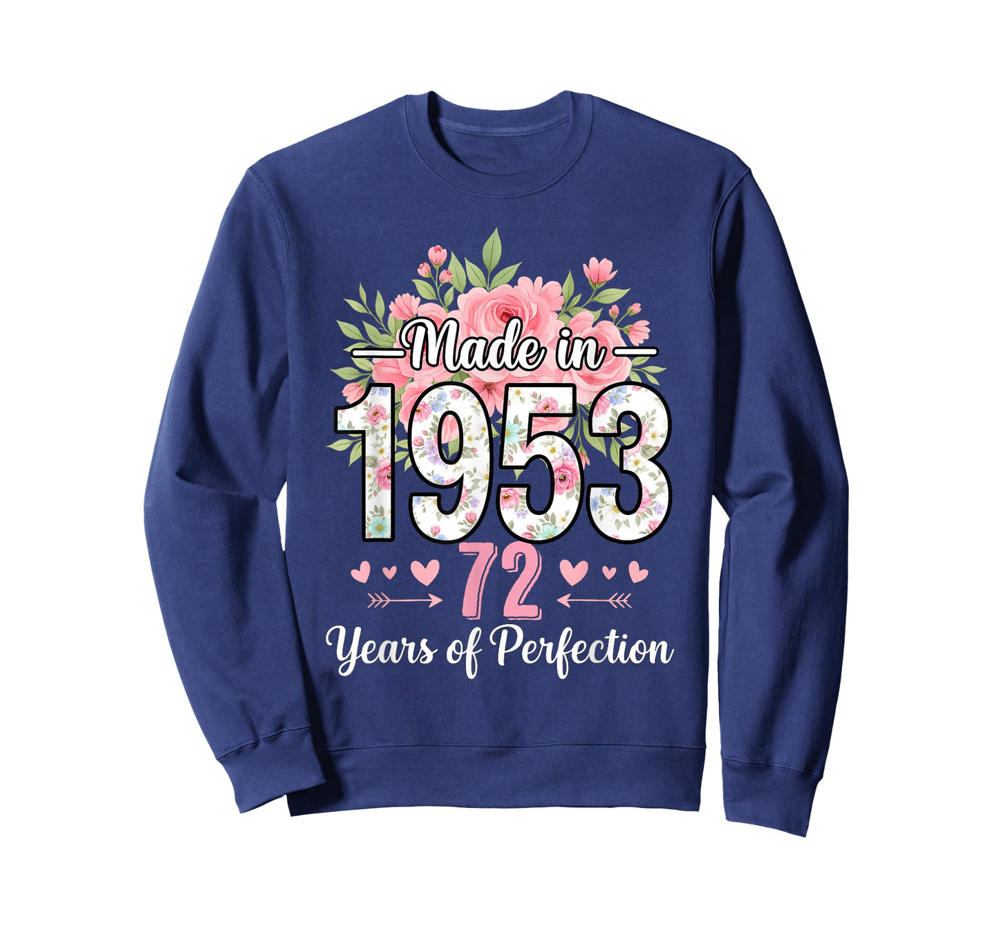 Made in 1953 Floral 72nd Birthday Gifts Women 72 Years Old T-Shirt