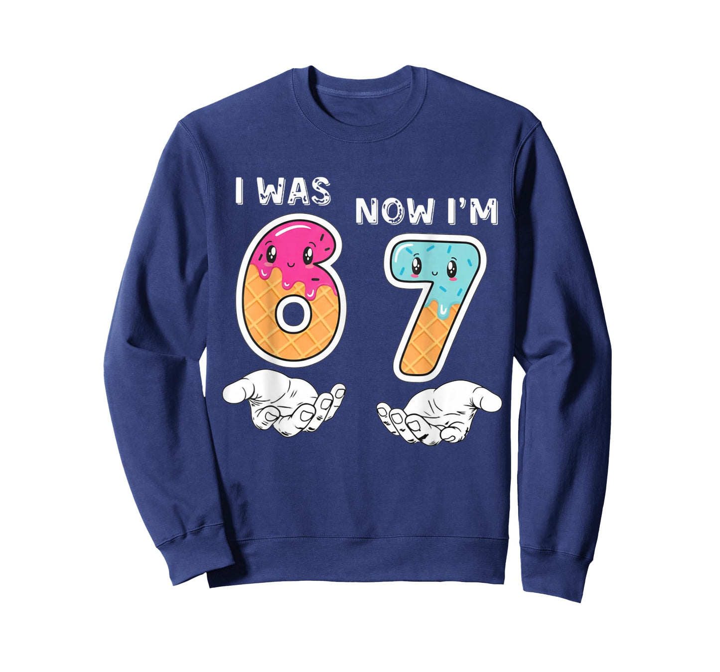 7 Year Old Birthday I was 6 Now I'm 7 67 Funny for Kids T-Shirt