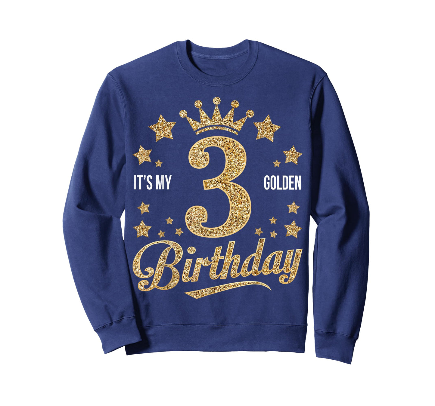 It's My 3rd Golden Birthday 3 Year Old Bday Groovy T-Shirt