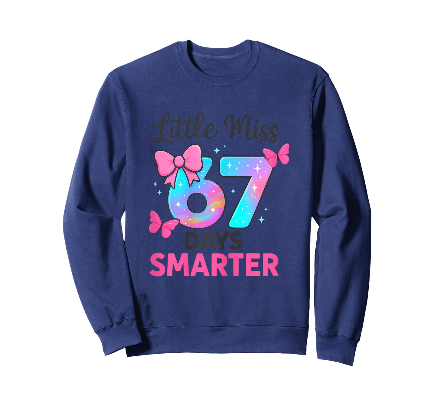 Little Miss 67 Days Smarter Kids Girls 100th Day of School T-Shirt