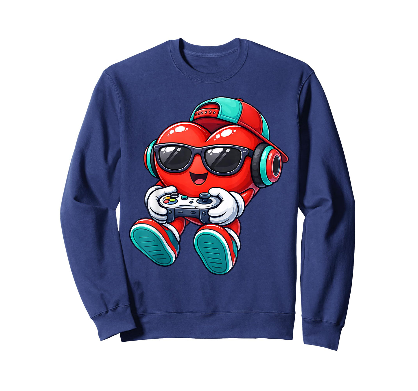 Video Game Heart Gamer Valentines Day for Teen Boys Girl Kid T-Shirt