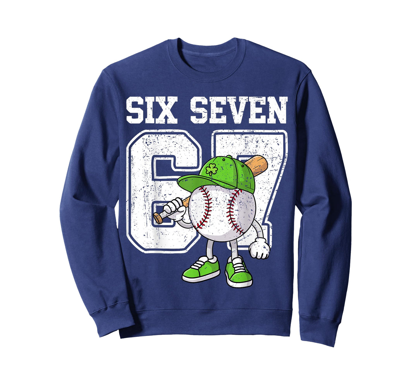 Boys St Patricks Day 67 Six Seven Baseball Ice Cream Drip T-Shirt