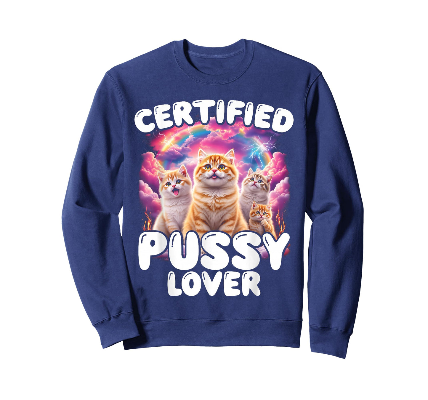 Funny Cat Meme Pussy Lover Inappropriate Embarrassing Cat T-Shirt
