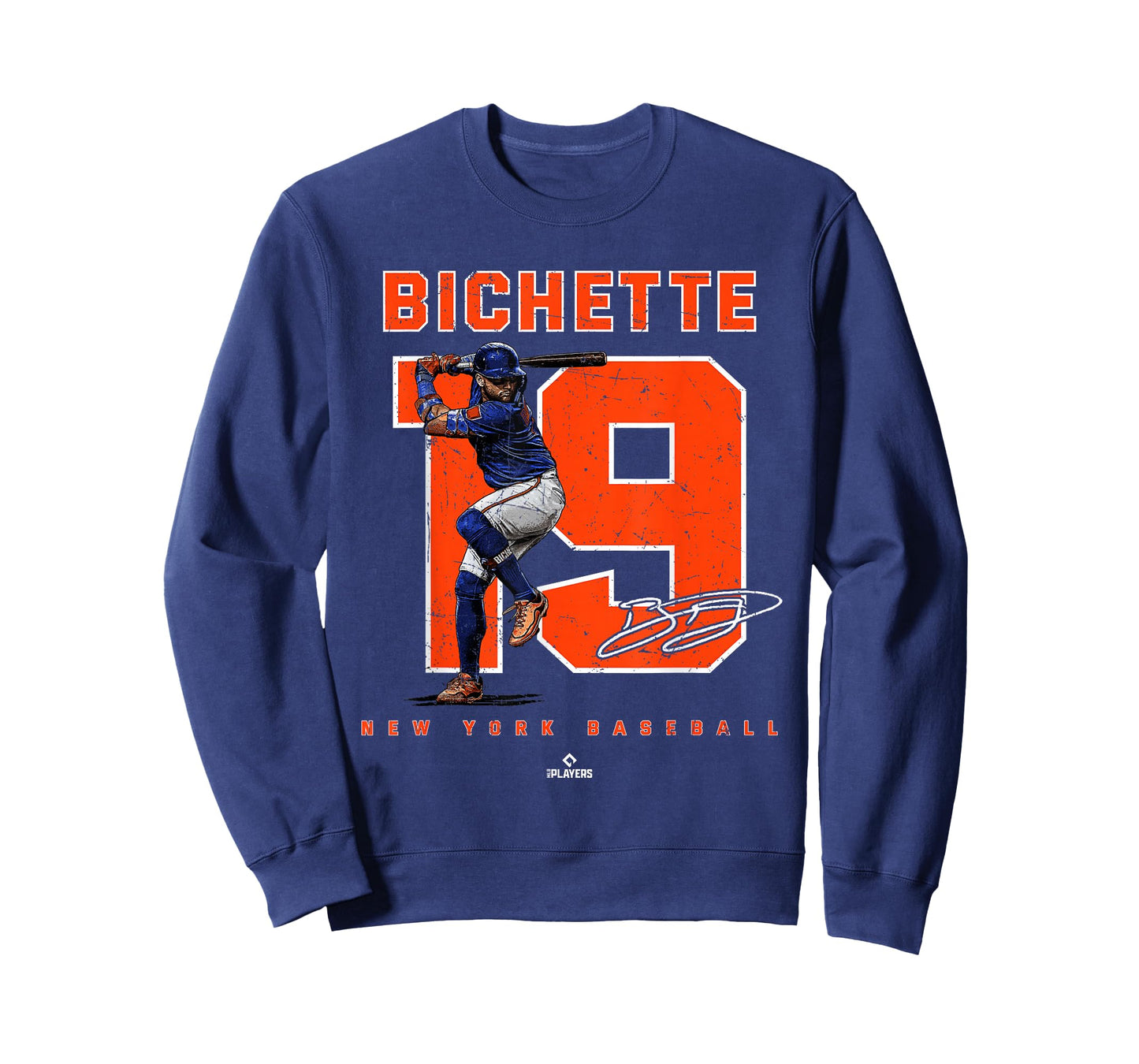 Number and Portrait Bo Bichette New York Baseball MLBPA T-Shirt