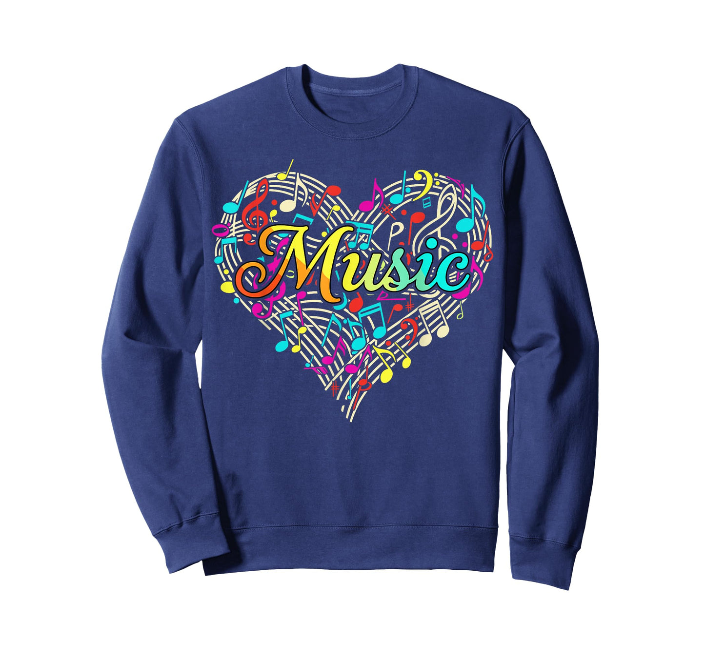 Colorful Music Heart Notes T-Shirt