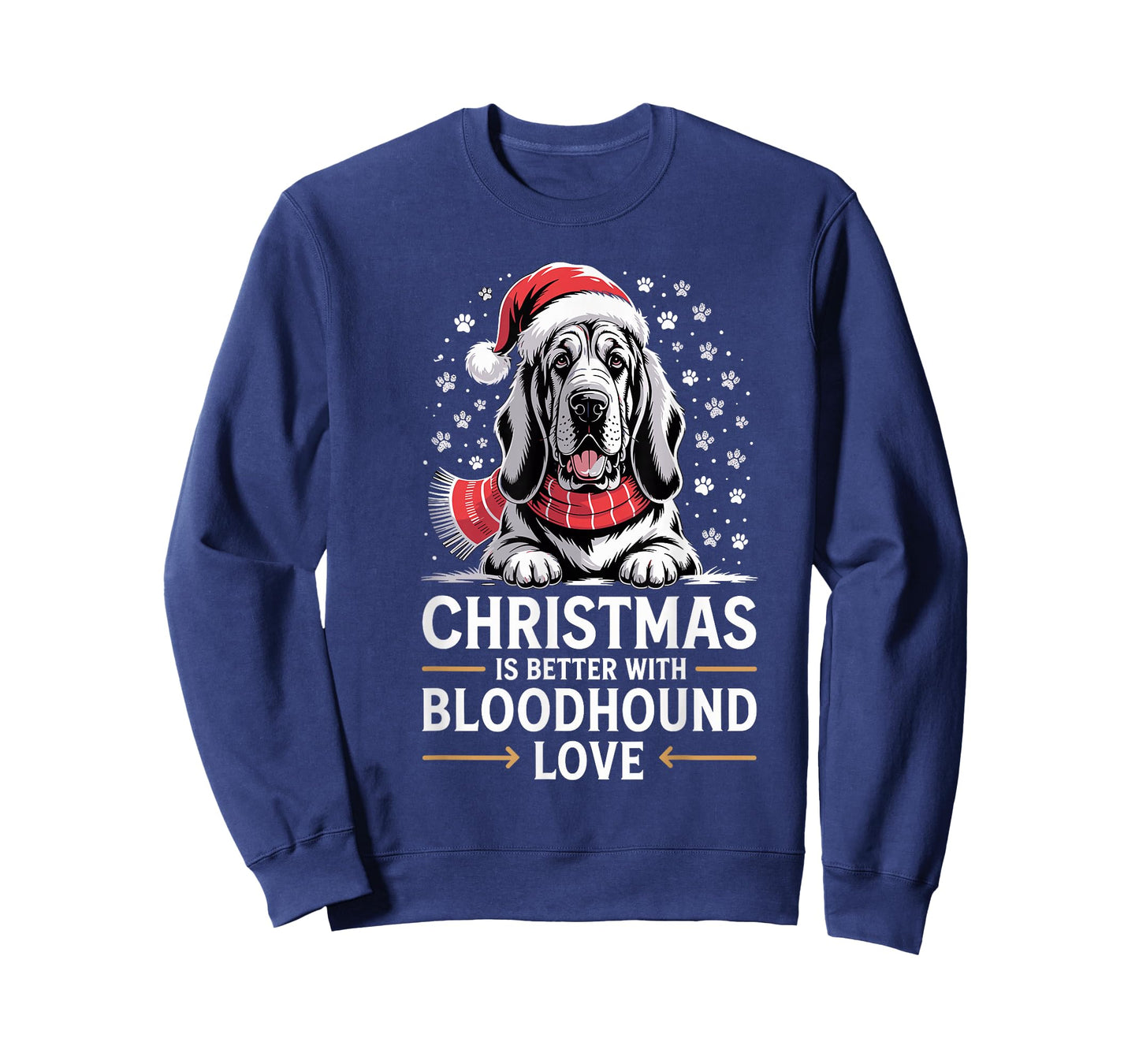 Funny Puppy Dog Christmas is Better with Bloodhound Love T-Shirt