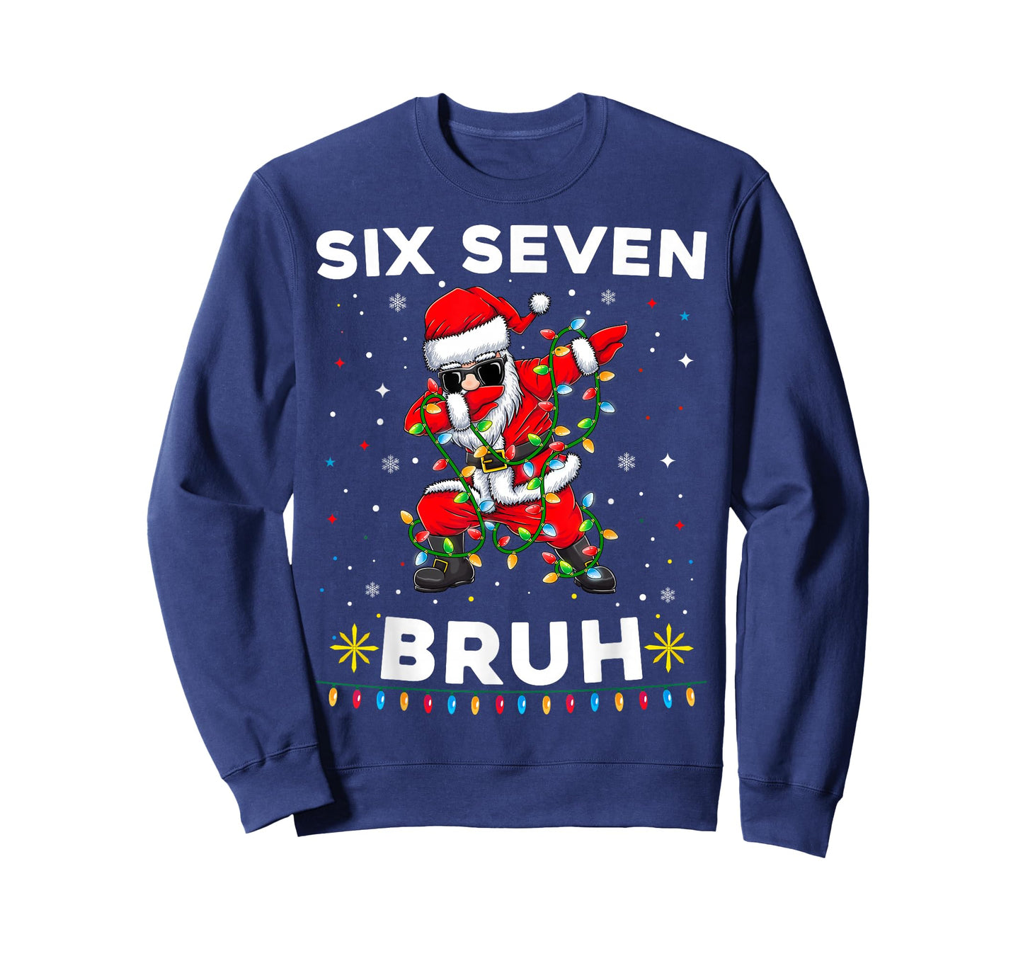 Six Seven Santa Christmas 6 7 Bruh Meme Gen Alpha Boys 67 T-Shirt