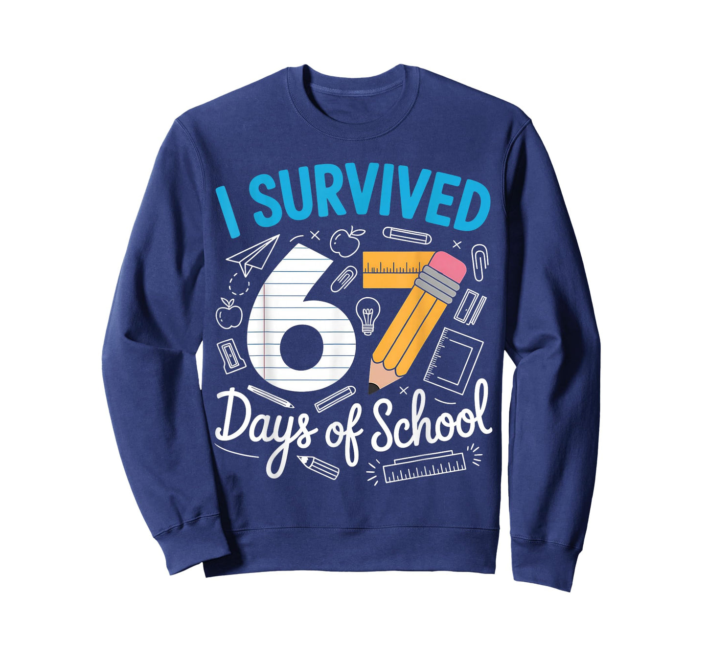 I Survived 67 Days of School Funny Meme Teacher Student T-Shirt
