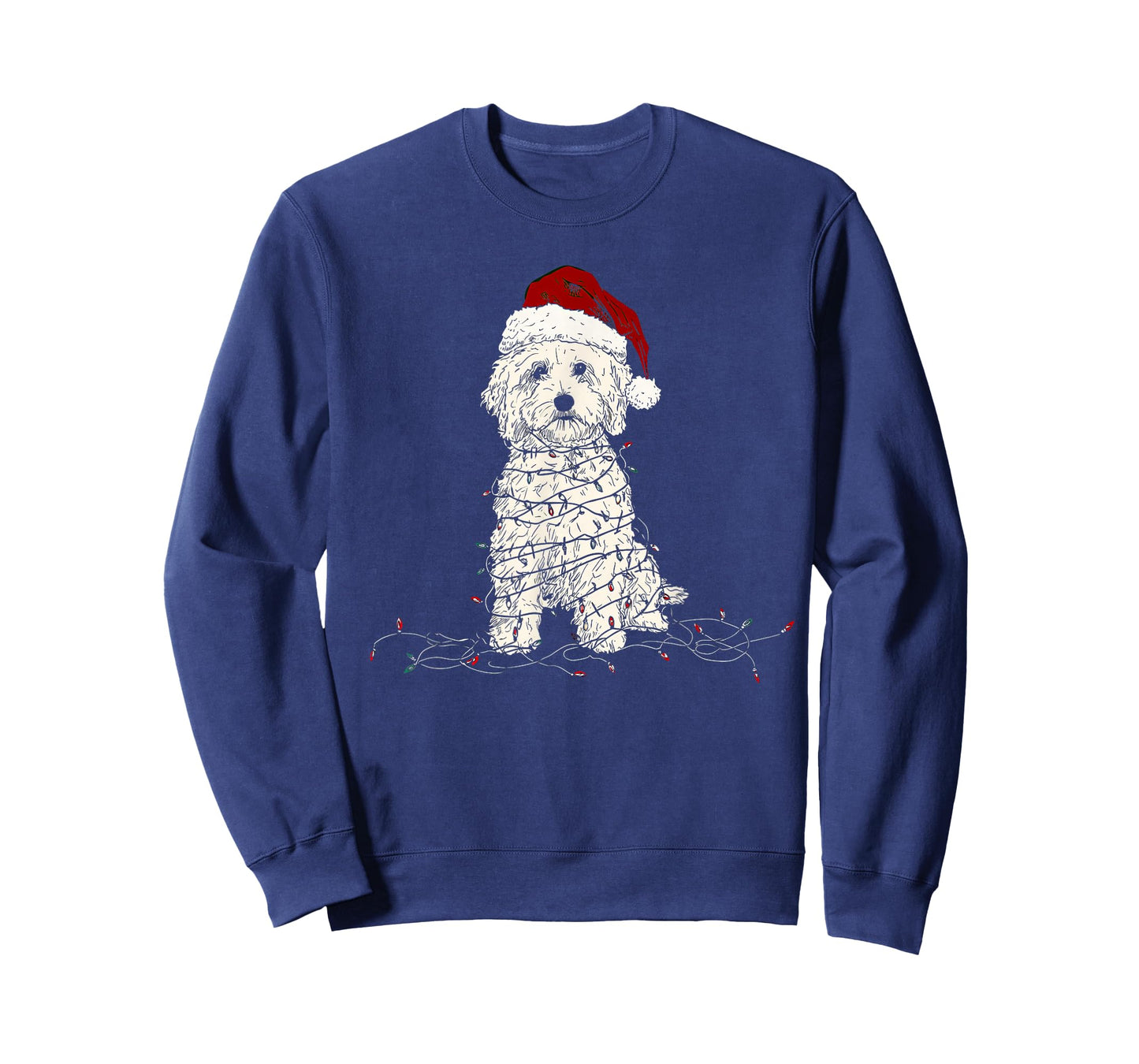 Funny Maltipoo Christmas Graphics Dog Lights Lover T-Shirt