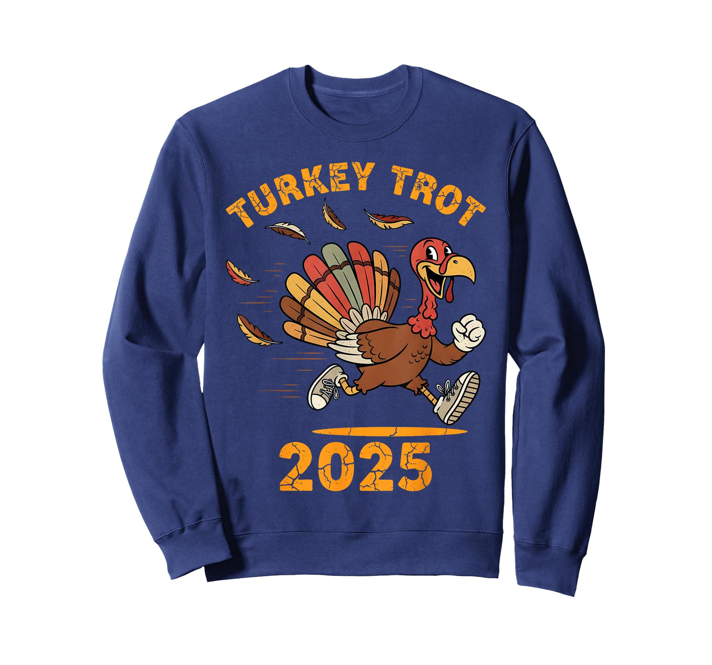 Turkey Running Trot 2025 Funny Thanksgiving Men Women Kids T-Shirt