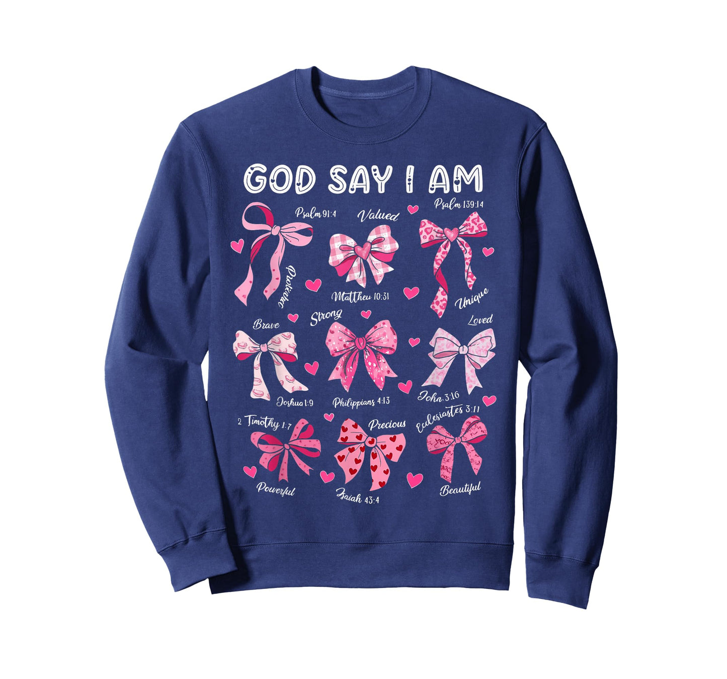 Bow God Say I Am Christian Girl Teen Women Bible Verse Jesus T-Shirt