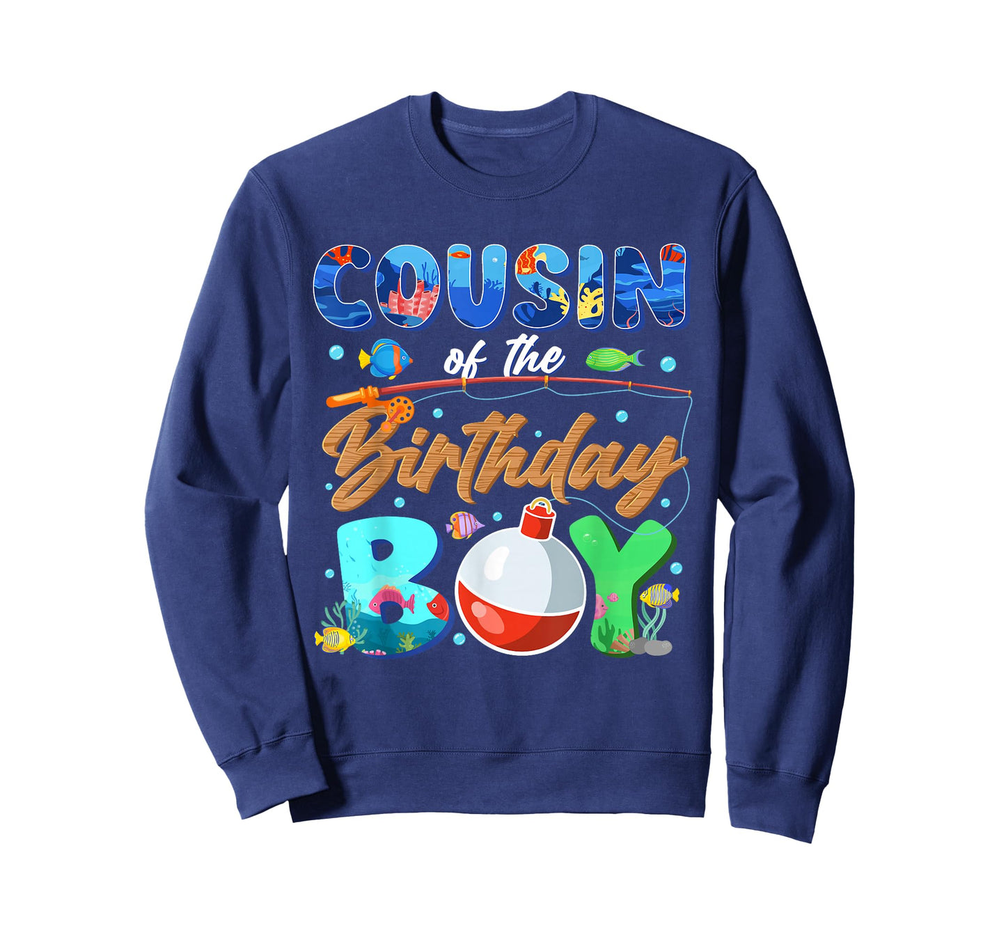 Cousin of The Birthday Boy Fishing Family Matching Bday T-Shirt