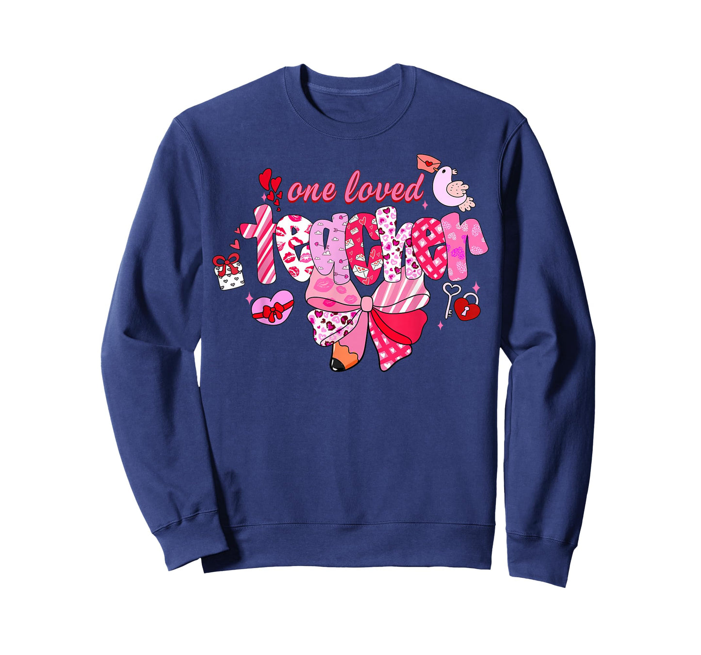 Teacher Valentine Loved Teacher Valentine's Day Coquette Bow T-Shirt
