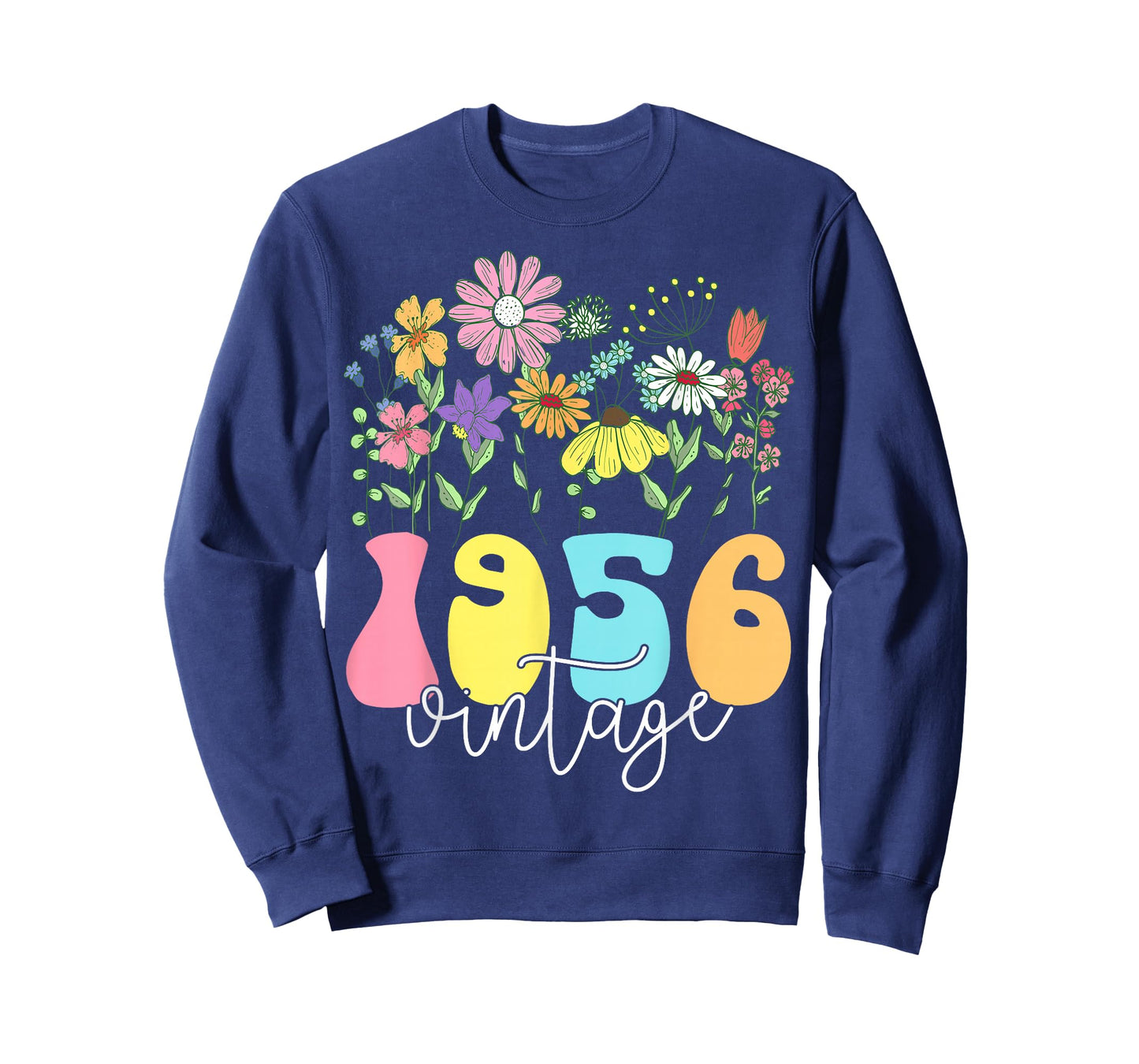 Vintage 1956 70 Years Old Flower 70th Birthday Floral Women T-Shirt
