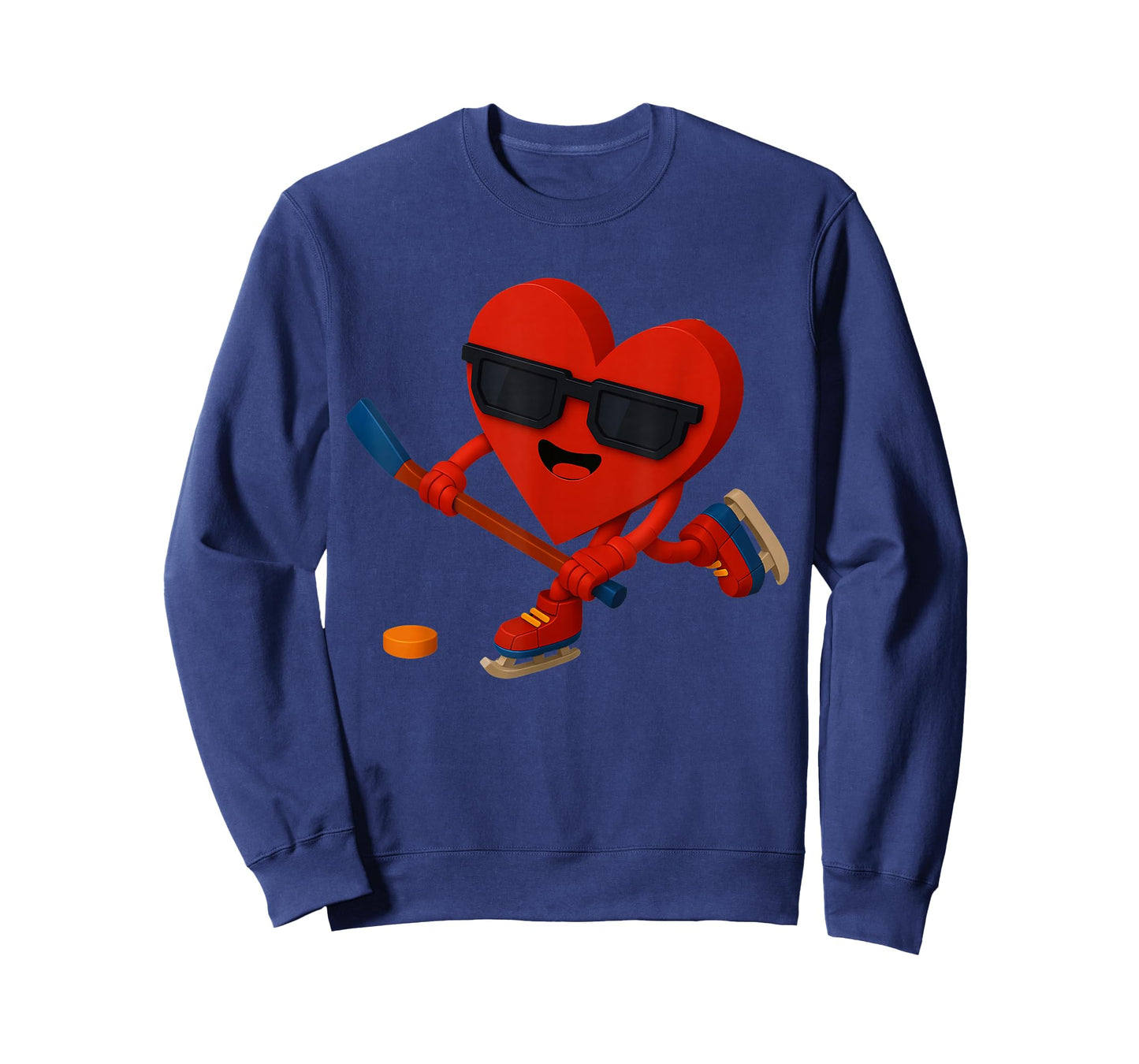 Ice Hockey Valentines Day Cute Funny Heart Love Boys Kids T-Shirt