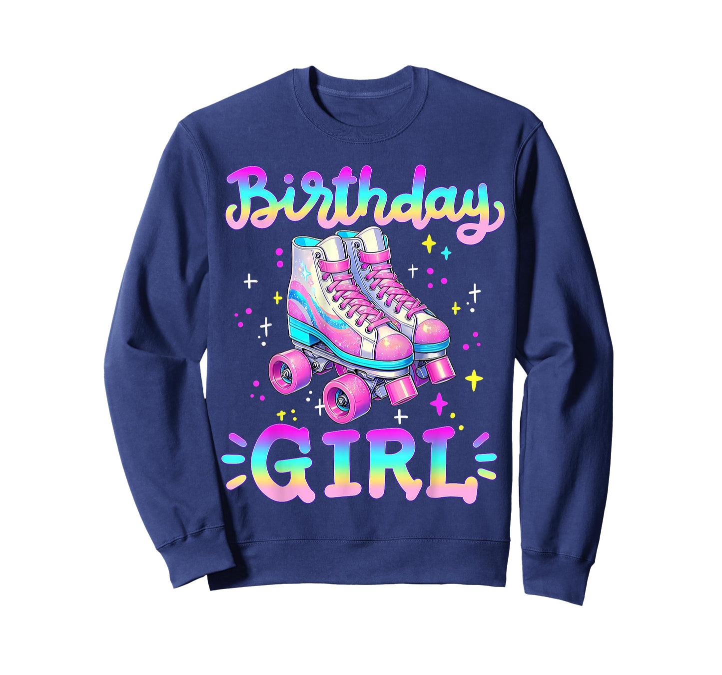 Birthday Girl Rolling Skates Roller Skater Party Kids Girls T-Shirt