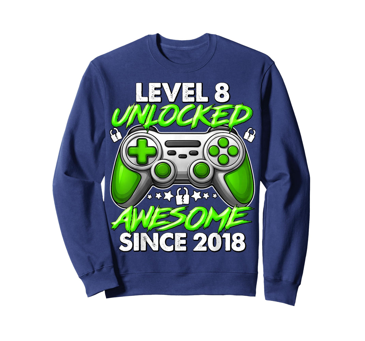 Level 8 Unlocked 8 Year Old Gifts for Boys 8th Birthday Boy T-Shirt