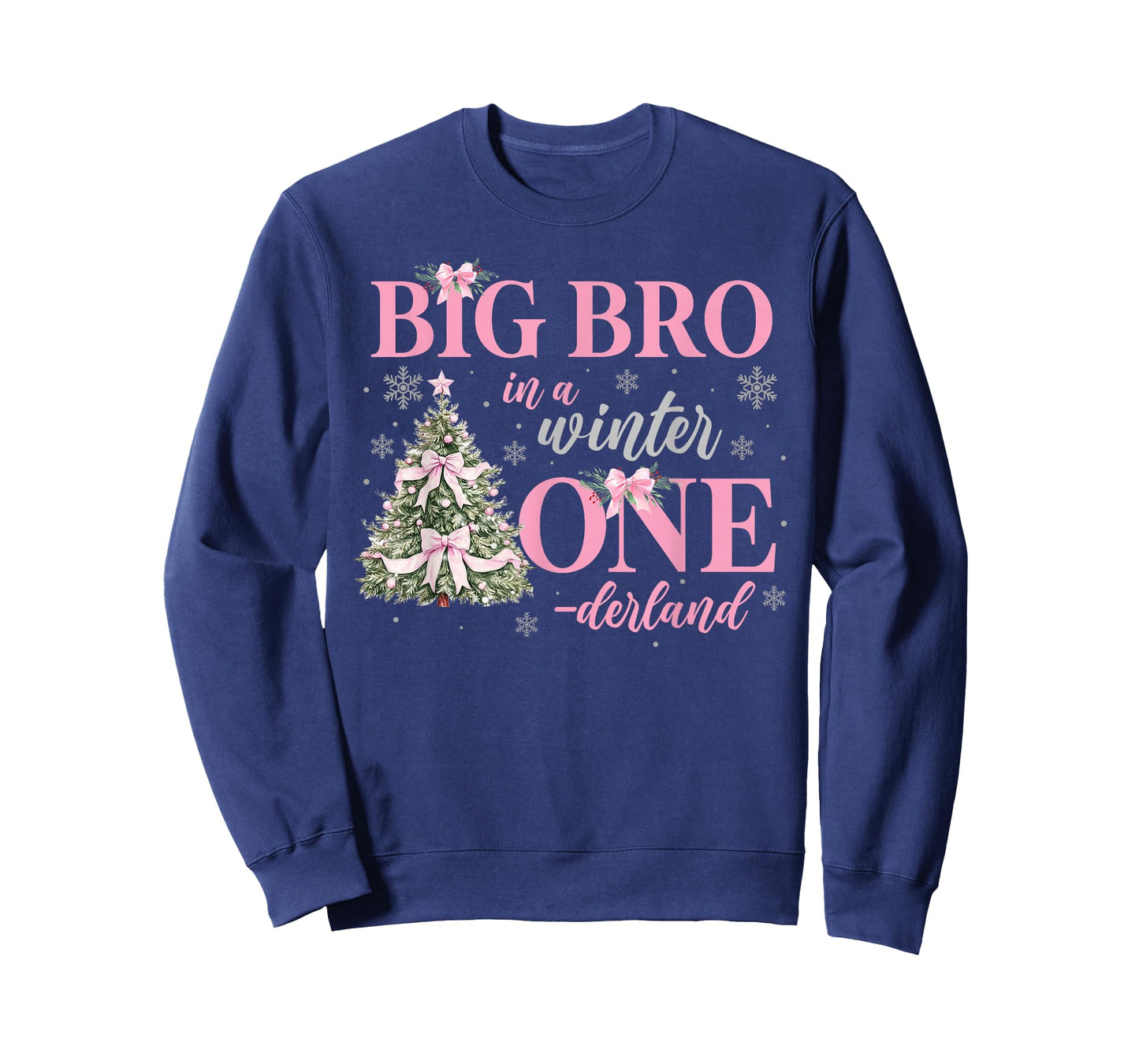 Big Bro in a Winter Onederland Birthday Girl Christmas Tree T-Shirt