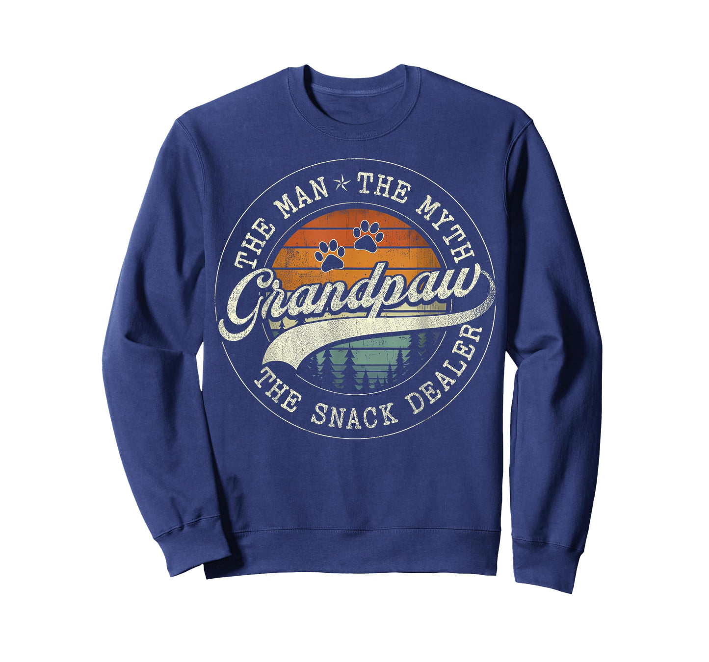 Grandpaw The Myth The Snack Dealer Fathers Day Dog Grandpa T-Shirt