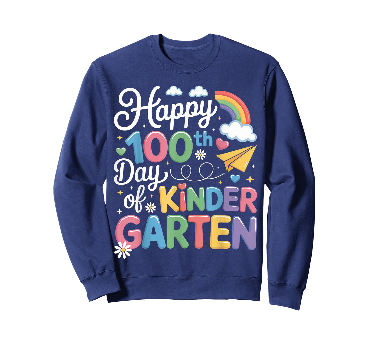 Happy 100th Day of Kindergarten Teachers Boys Girls 100 Days T-Shirt