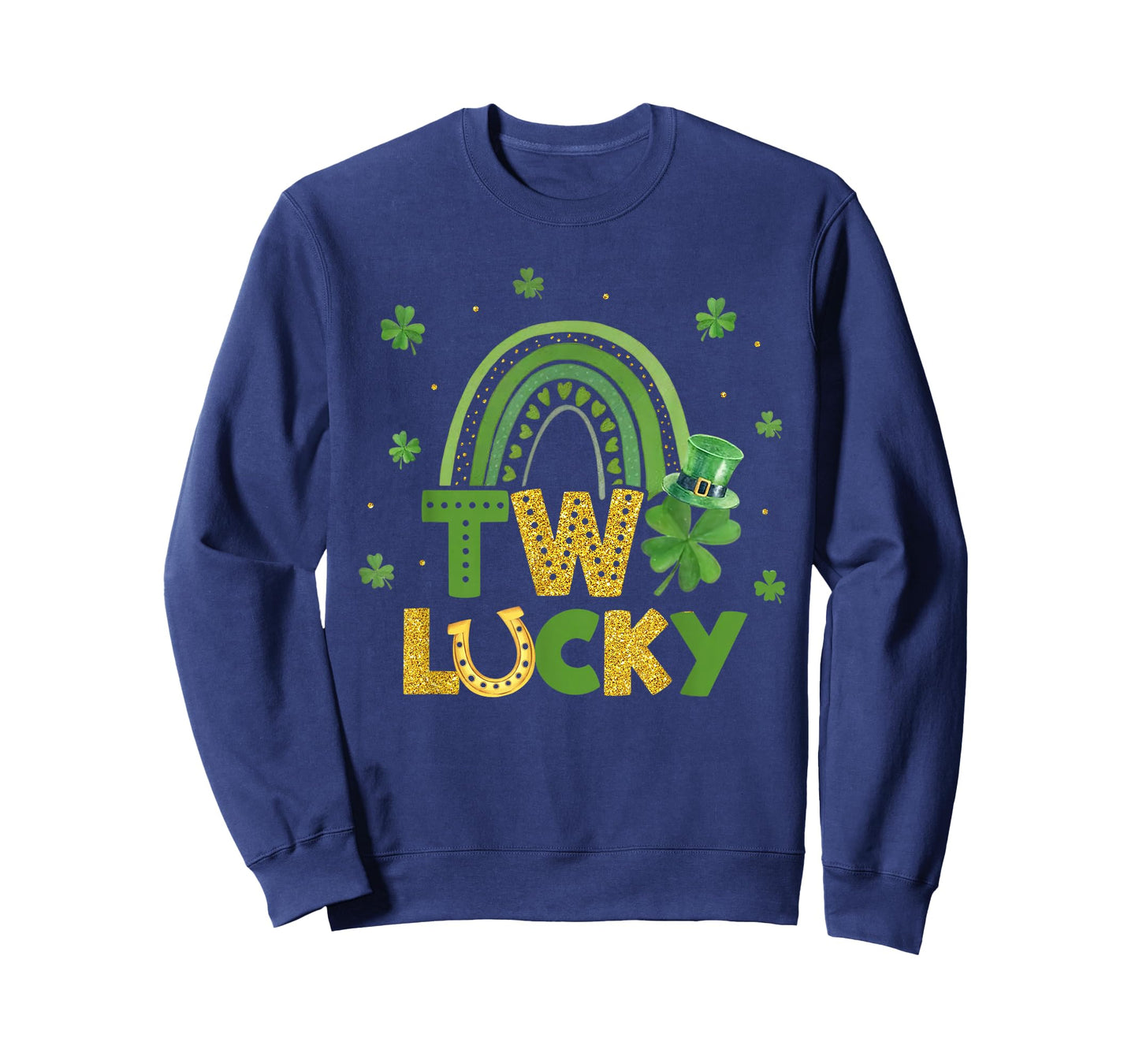2nd Birthday Rainbow Shamrock Two Lucky 2 Year Old Girl Boy T-Shirt