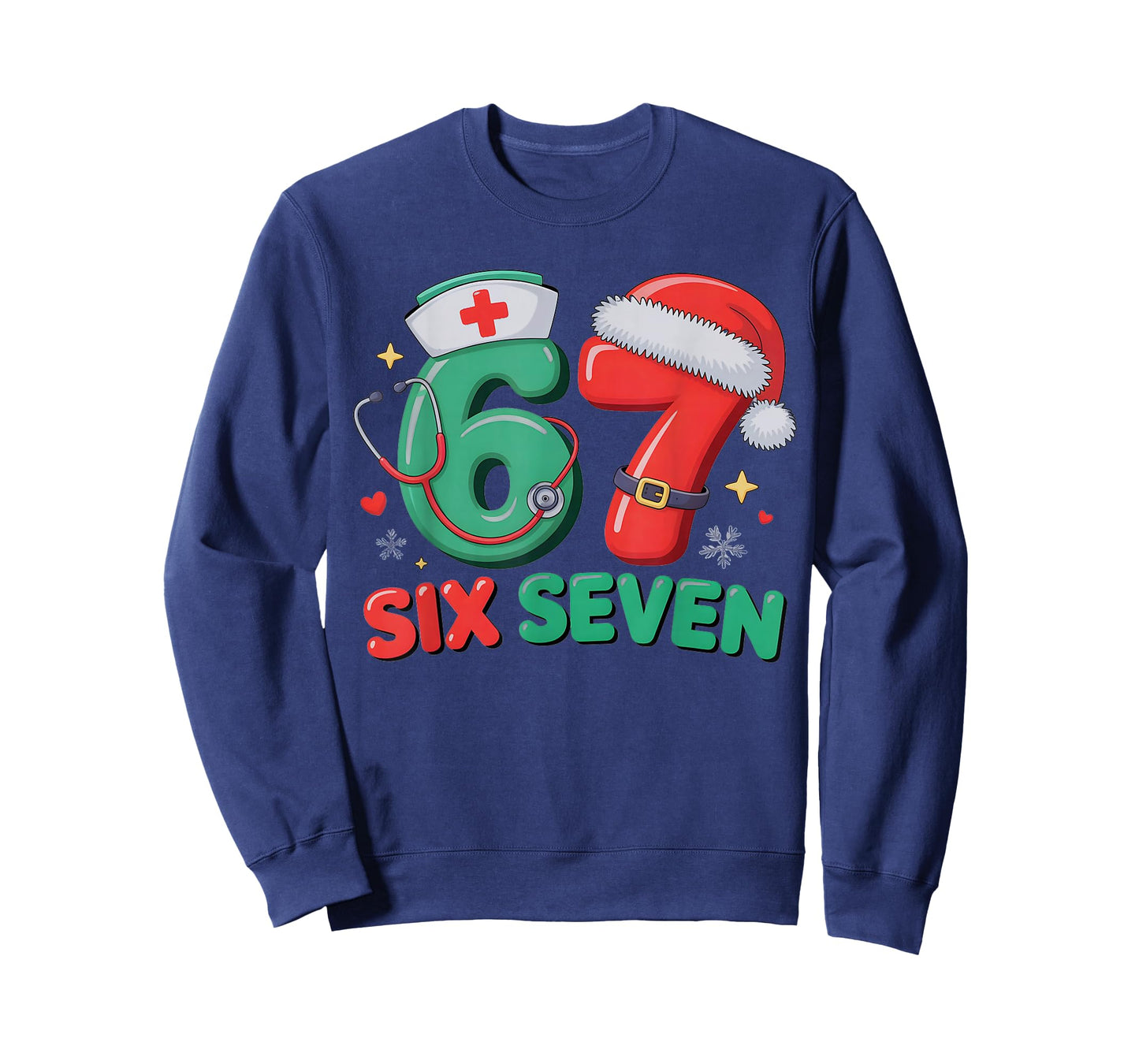 Trendy 67 Christmas Nurse Pediatric Physician Slang Six T-Shirt