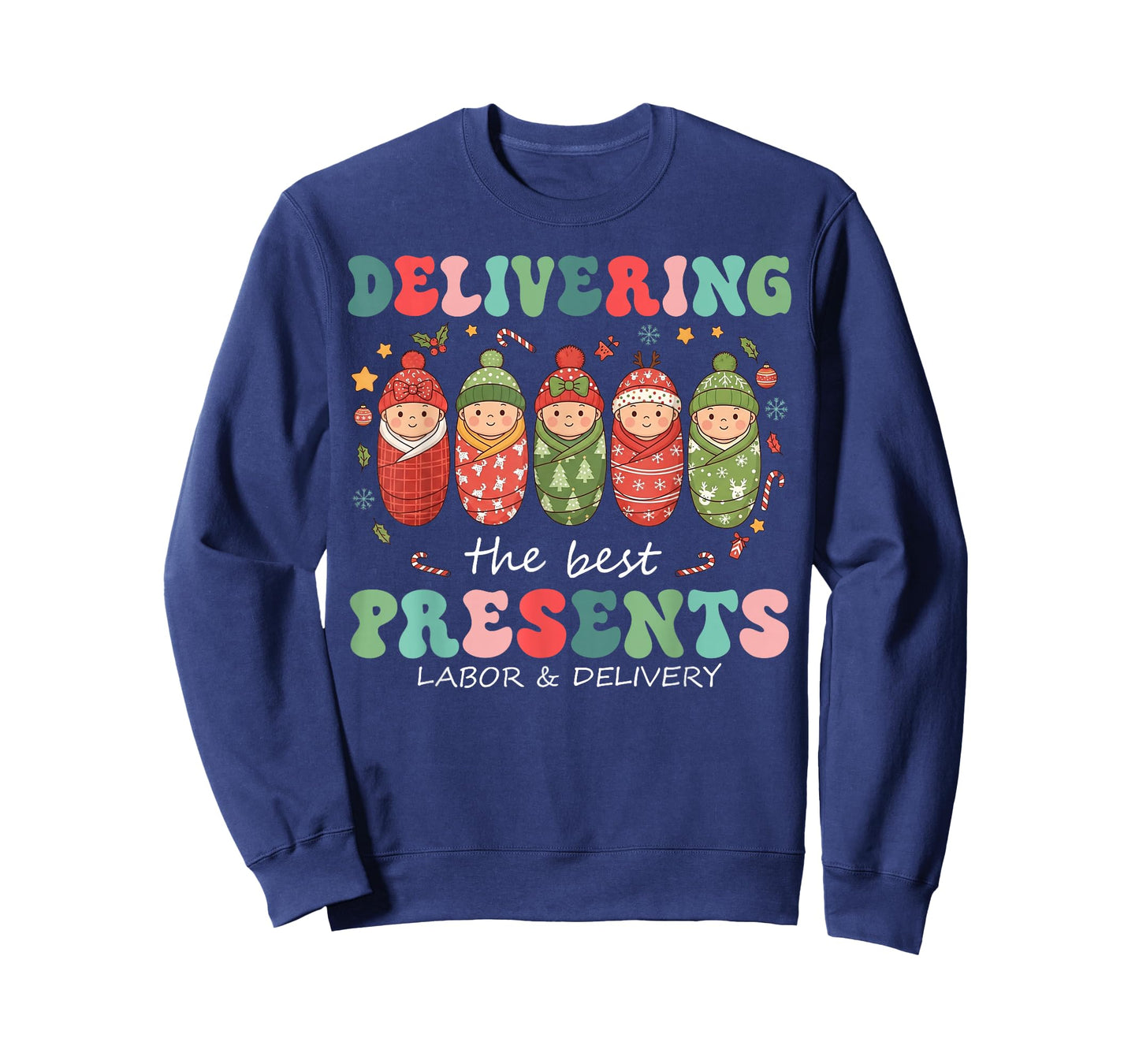 Delivering The Best Presents Labor Delivery Nurse Christmas T-Shirt