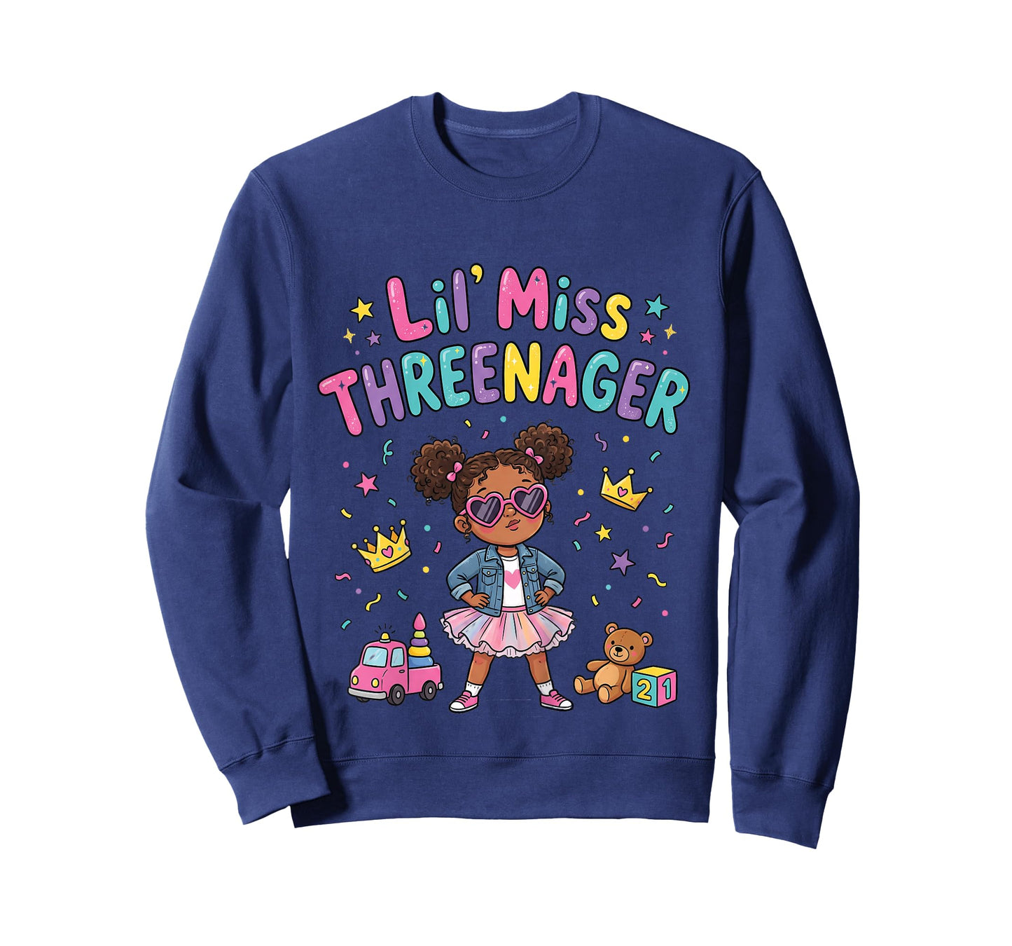 3rd Birthday Girl Sassy Toddler Lil Miss Threenager T-Shirt