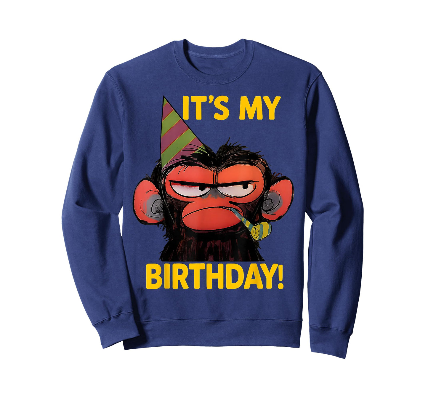 Humor It's My Birthday Grumpy Funny Monkey Meme T-Shirt