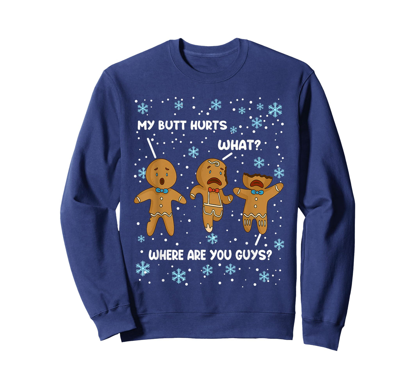 Gingerbread Man Cookie My Butt Hurts Funny Christmas Men T-Shirt