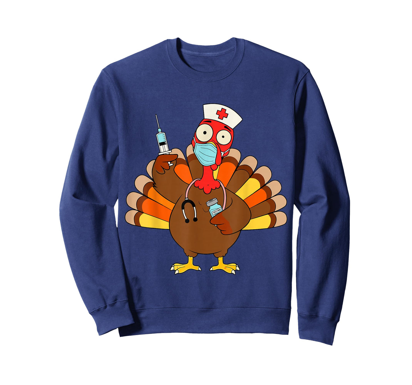 Funny Thanksgiving Nurse Turkey Stethoscope Healthcare T-Shirt