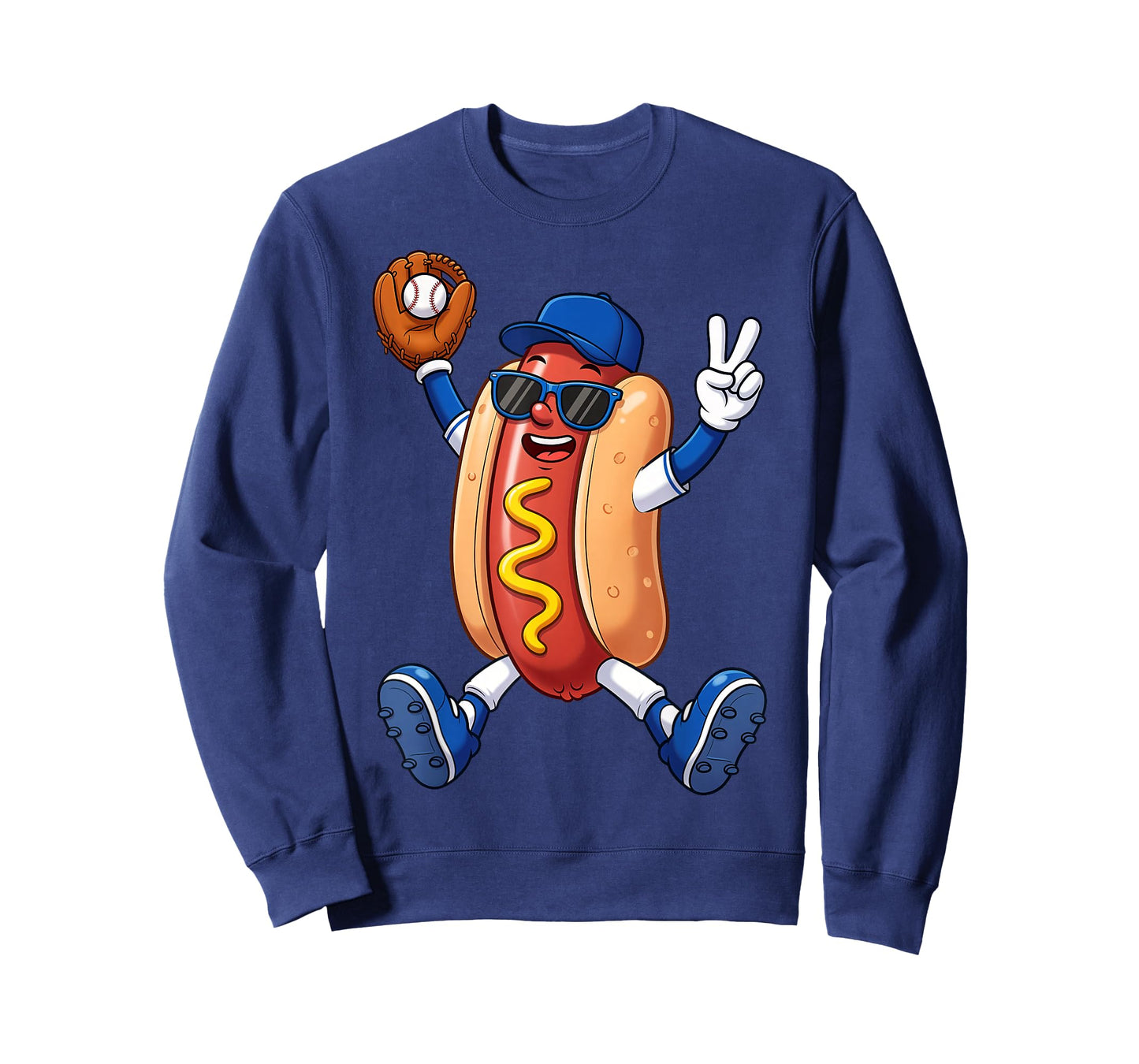 Funny Hot Dog Baseball Game Day for Men Women Kids Boys T-Shirt