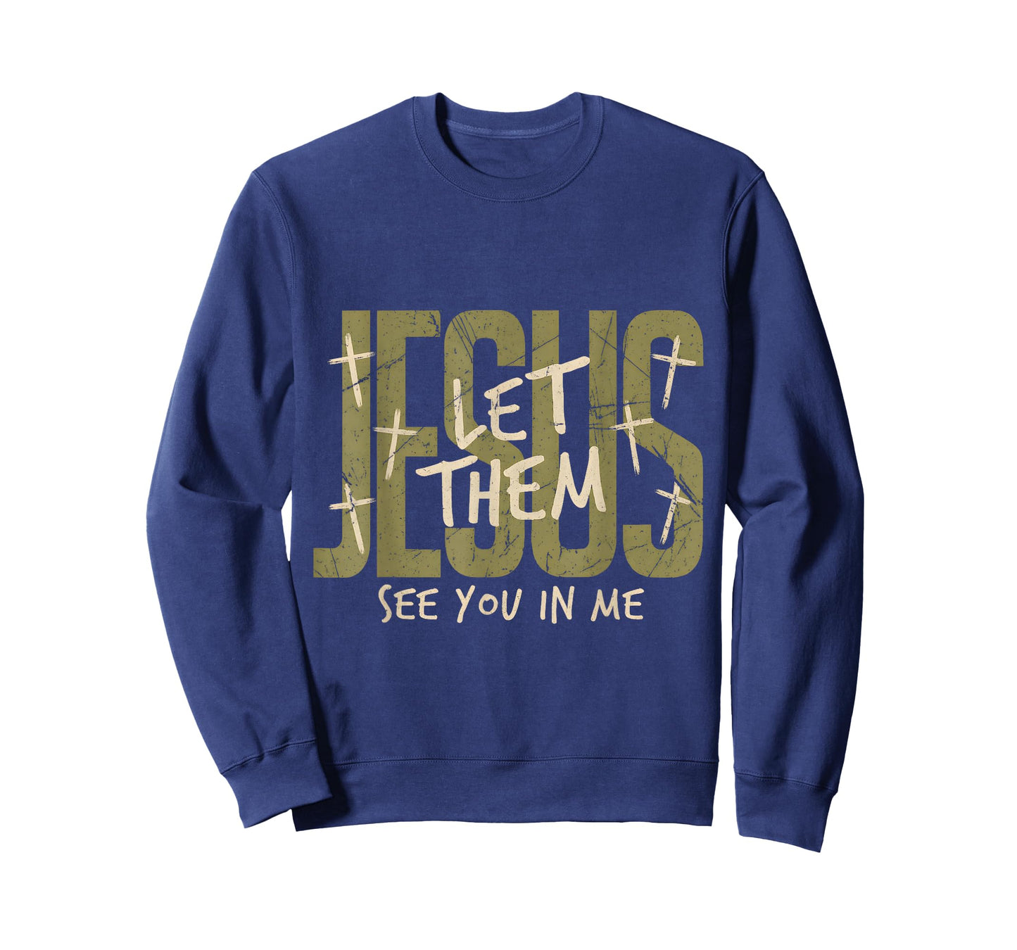Jesus Let Them See You in Me Distressed Christian Tee T-Shirt