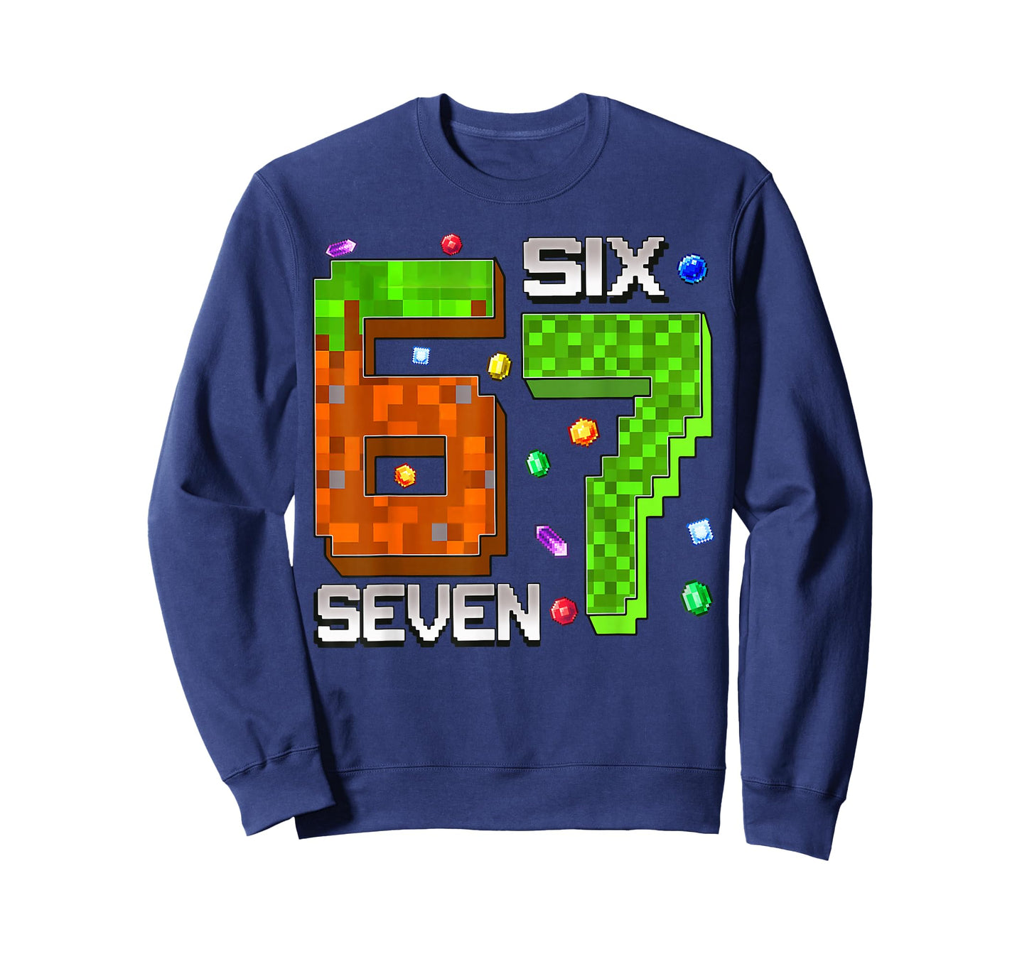 Funny Meme 67 Pixel Birthday Boy Six Seven 6 7 T-Shirt