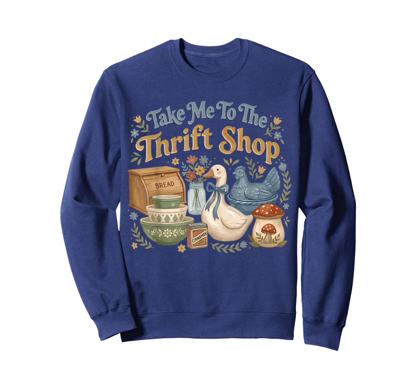 Vintage Thrifting Take Me to The Thrift Shop Goose Grandma T-Shirt